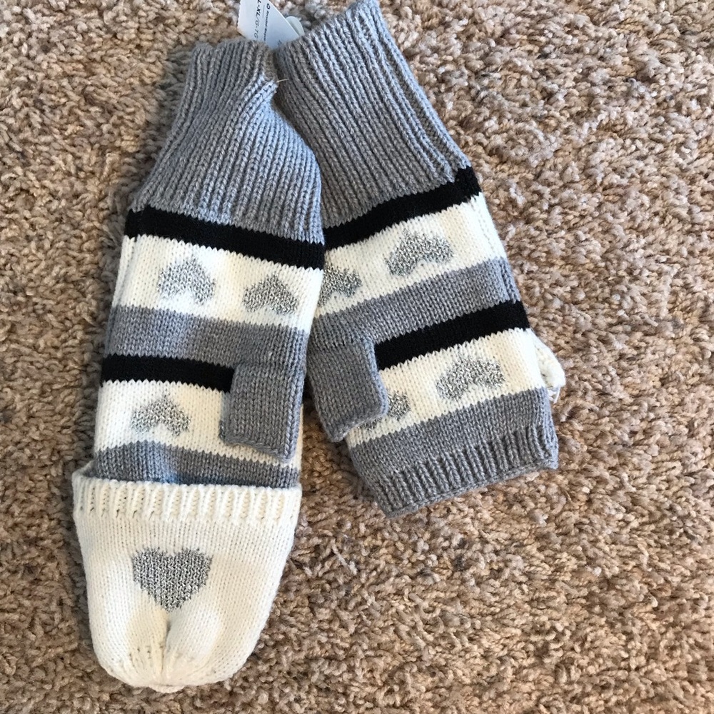 NWT Girls Old Navy L/XL convertible mittens